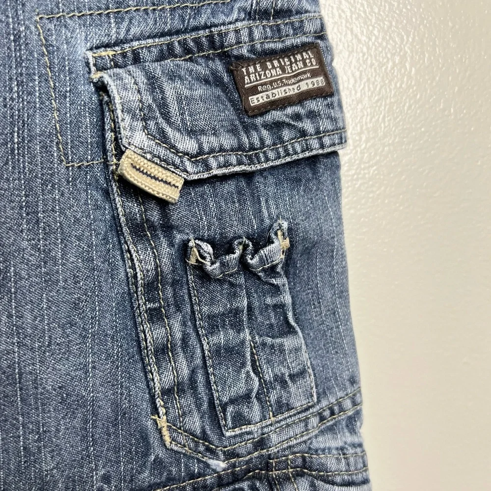 Vintage 90s Y2K Kids Arizona Convertible Cargo Jeans Size 10 Inseam 21”